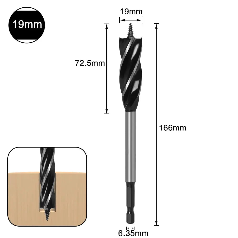 10mm to 35mm High Carbon Steel Twist Drill Bit Set for Wood Fast Cut Auger Carpenter Joiner Tools for Woodworking