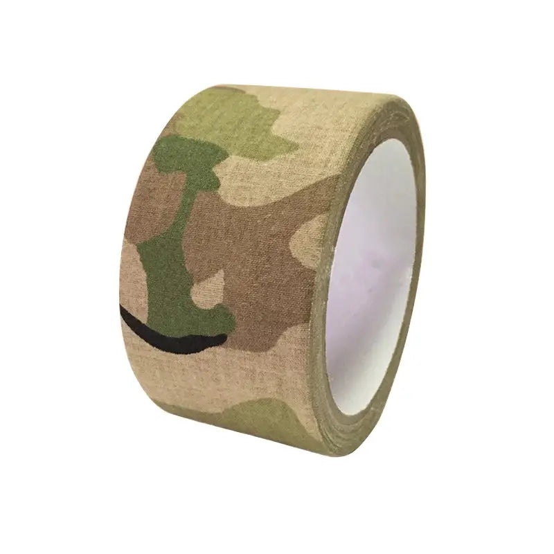 Camouflage tape roll with woodland pattern, self-adhesive outdoor wrap