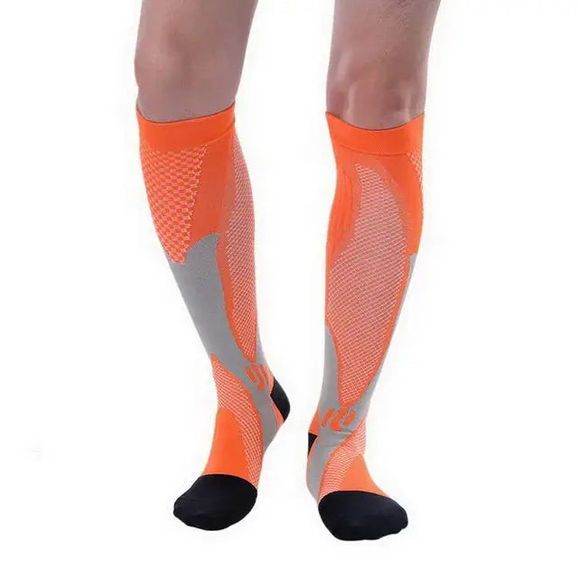 Compression Socks For Varicose Veins And Sports Knee High Nylon Medical Nursing Stockings Anti Fatigue Black