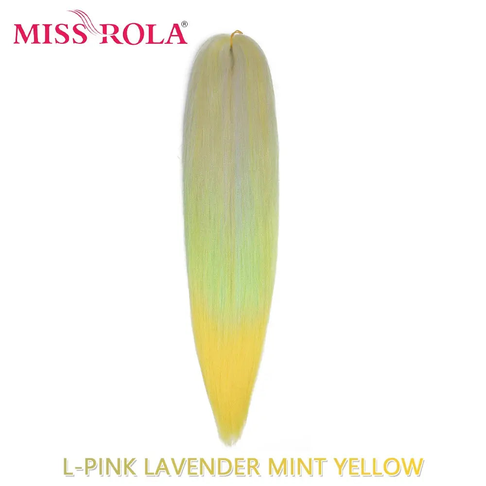 Miss Rola synthetic 30in Kanekalon hair braid extension in pink lavender mint yellow gradient