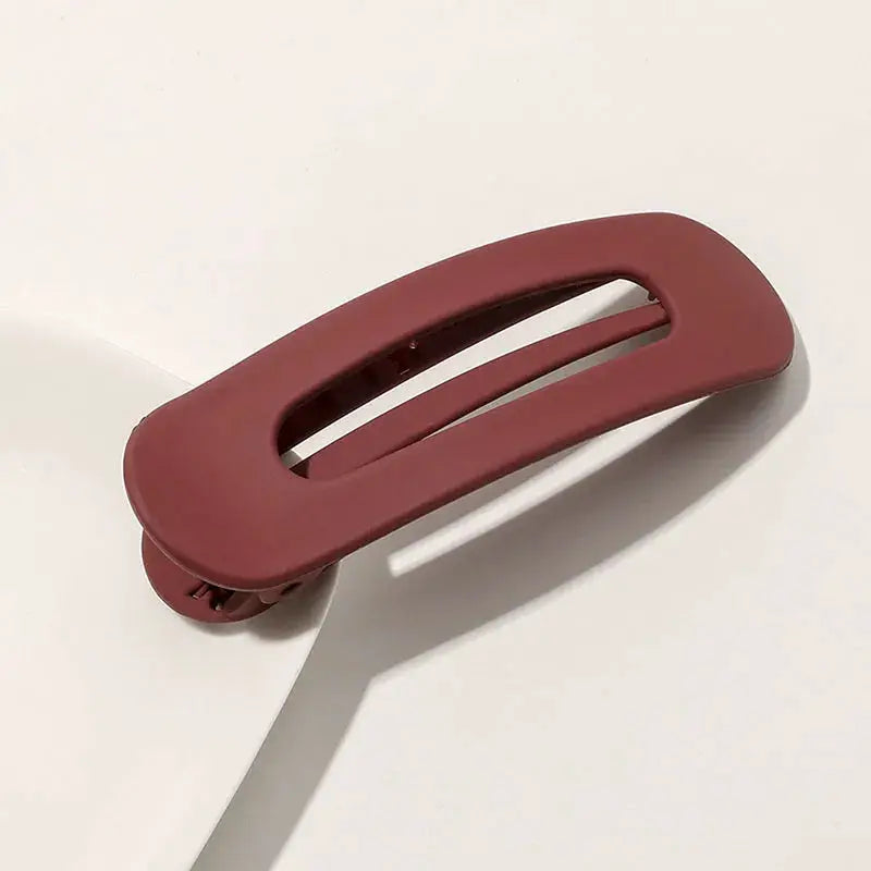 Korean Frosted Large Hair Clips Acrylic Barrette Non Slip Toothed Geometric Design For Women And Girls