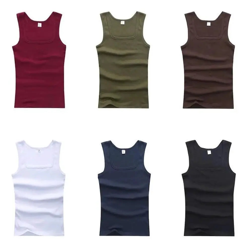 Plus Size Men's Tank Tops Sleeveless Vest For Fitness And Bodybuilding Black White Gray Singlets Casual Wear