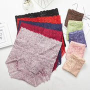 Lace high-waist shapewear panties set in assorted colors; seamless