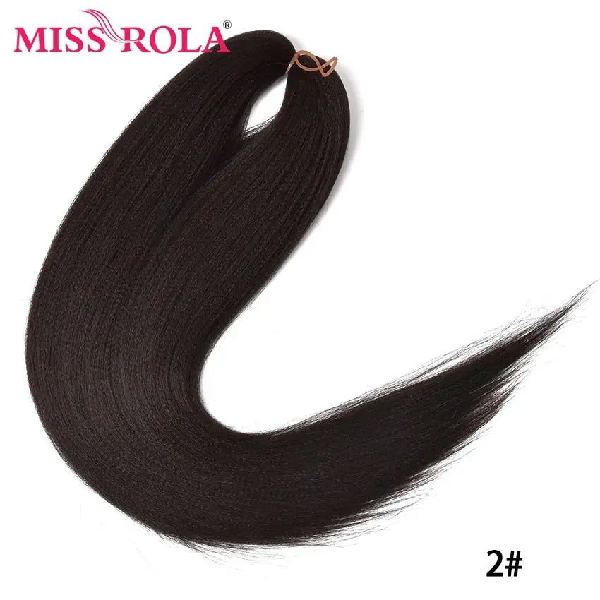Miss Rola synthetic braid, 30in Kanekalon, yaki straight, pre-stretched, black