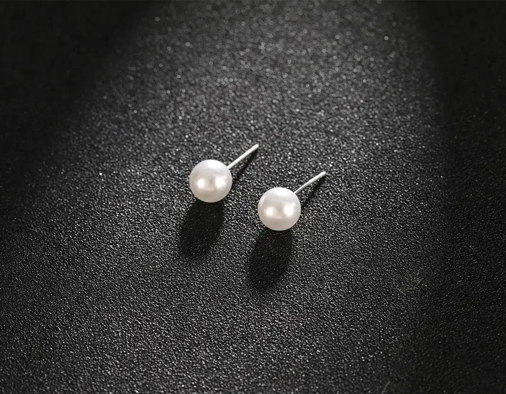 Pearl Drop Earrings For Women And Girls Simple Elegant Water Drop Jewelry Crystal Accents