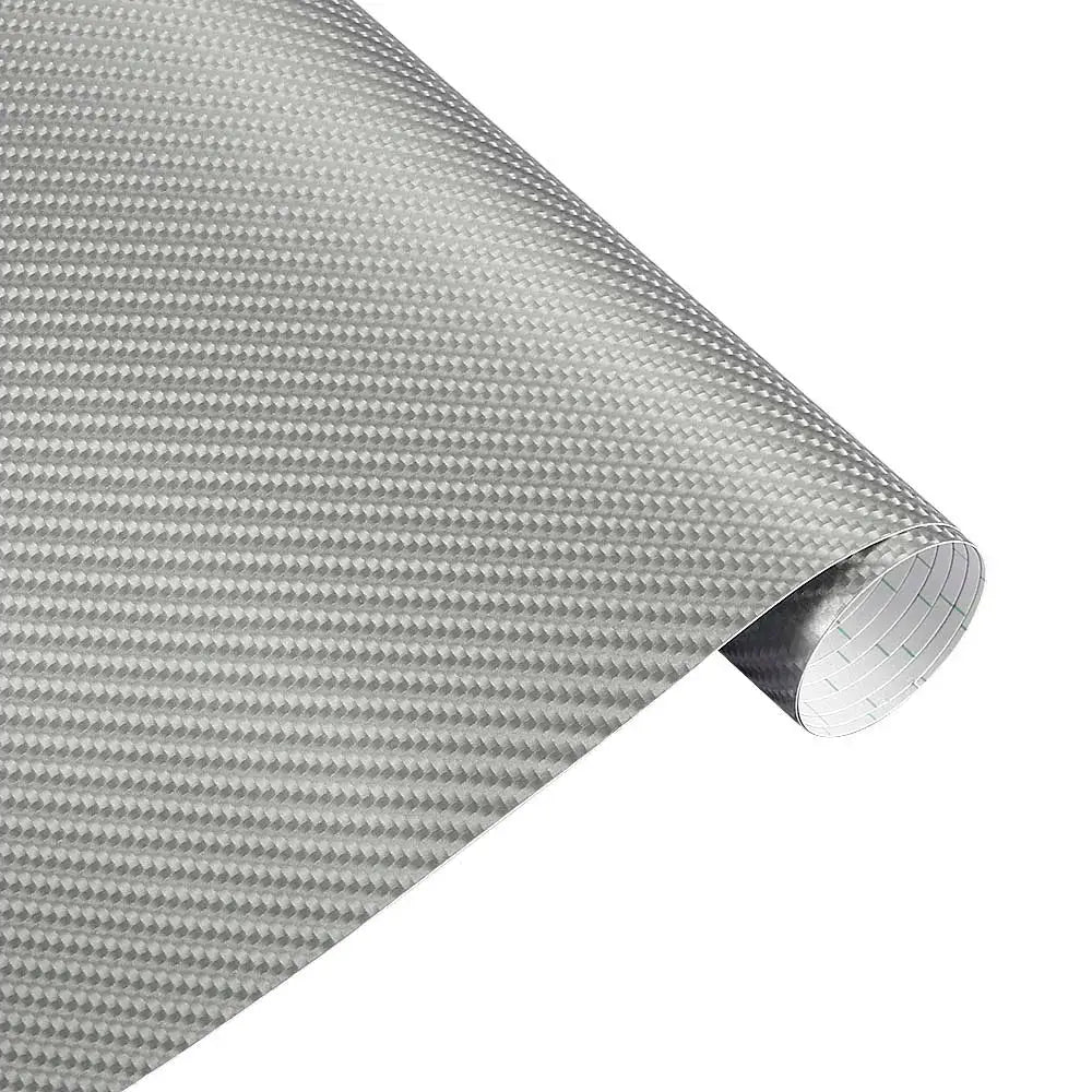 Carbon fiber vinyl wrap sheet, 152cm x 200cm, car hood/roof wrap, metallic gray