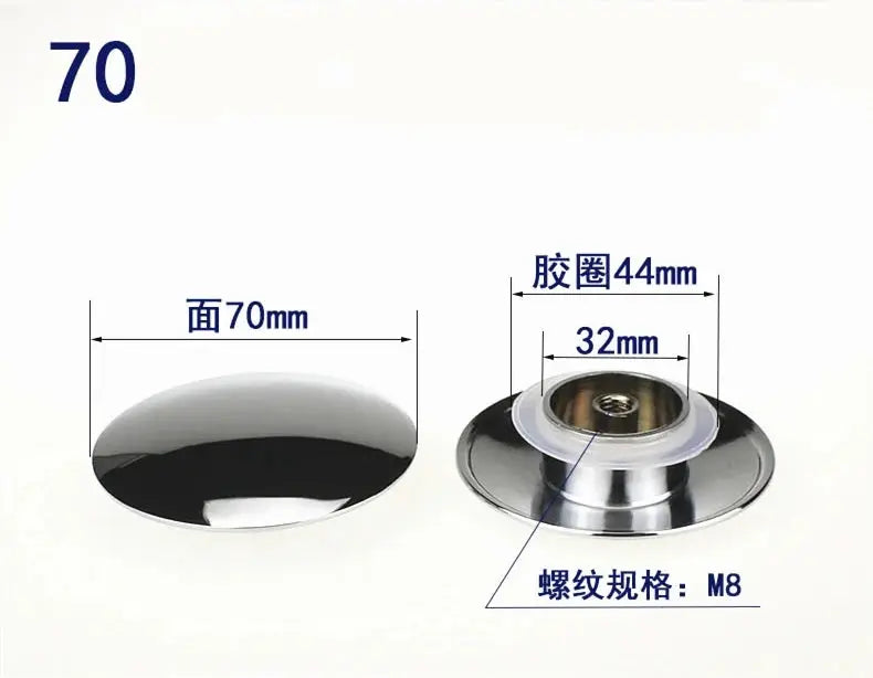 Simples Market 1pc brass pop-up bathtub drain cover, 70mm diameter, M8 thread