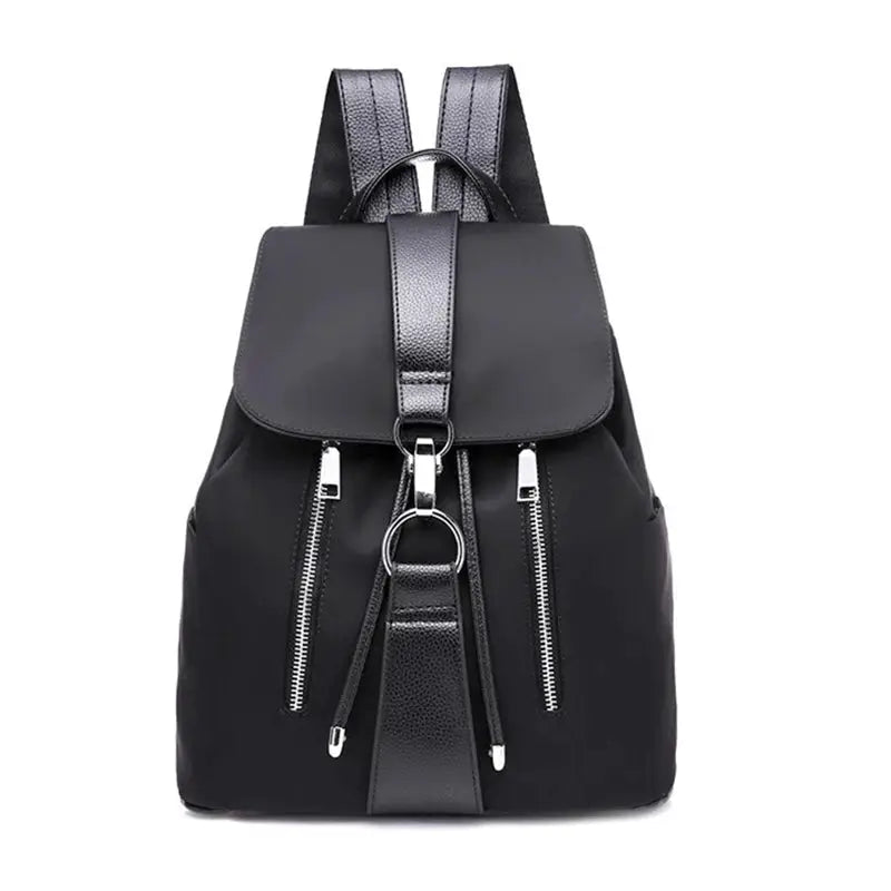 Women backpack Simples Market black nylon large-capacity knapsack