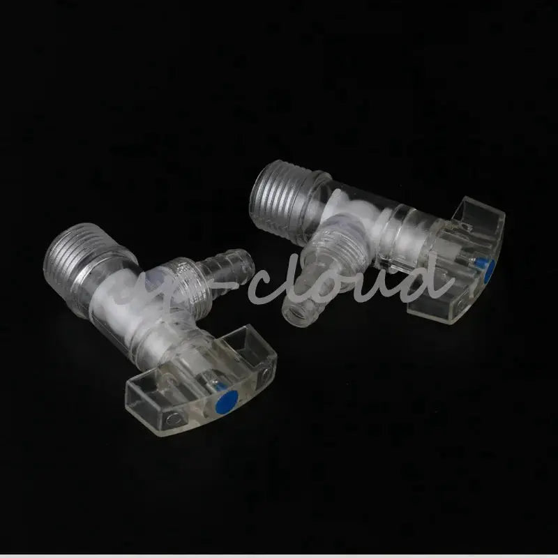 Faucet connector, 2 pcs, Simples Market, transparent plastic with 1/2-inch male thread for garden irrigation