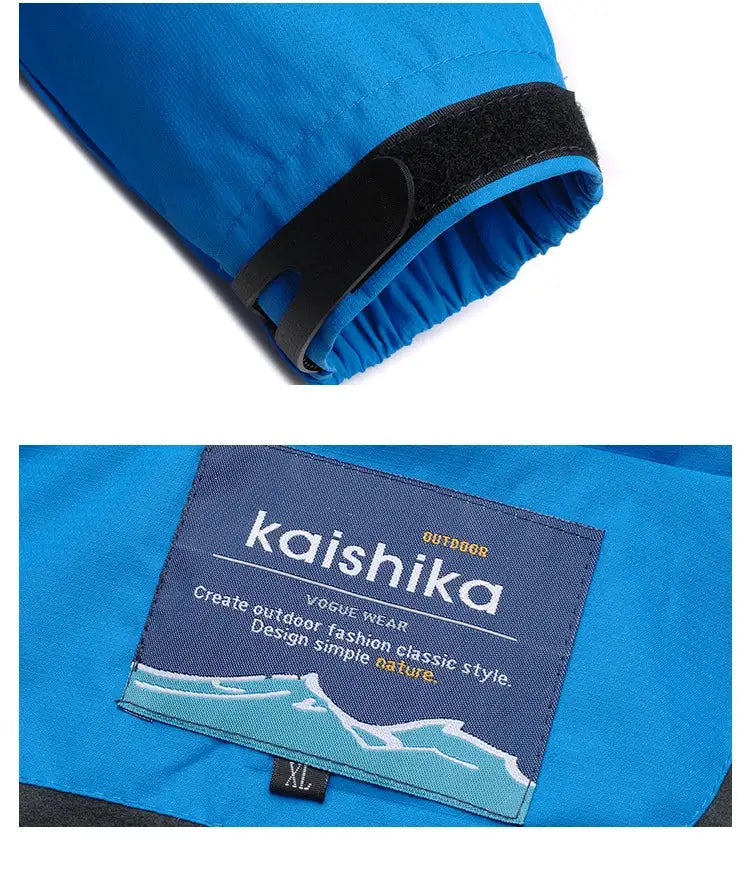 Jacket, blue kaishika outdoor men's waterproof windbreaker with Velcro cuff