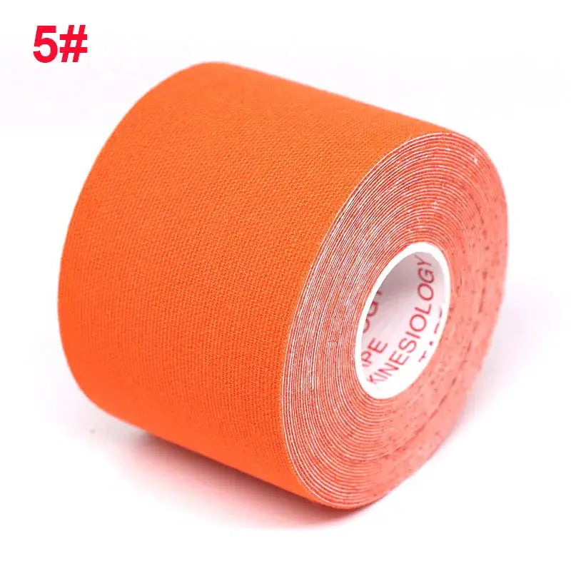 Kinesiology tape roll orange, 5 m length, athletic rehab bandage