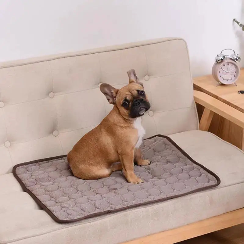 Cooling Mat For Dogs And Cats Summer Pad Breathable Washable Dog Bed Mat For Small Medium Large Dogs Car Sofa