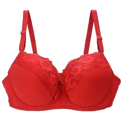 Simples Market red lace bra with adjustable straps and underwire cups