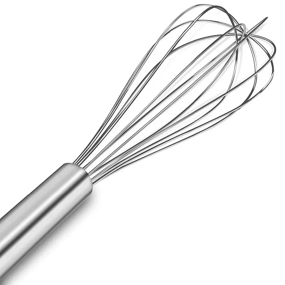 LMETJMA Egg Whisk Set Stainless Steel Balloon Whisks 8 Inch 10 Inch 12 Inch For Versatile Mixing