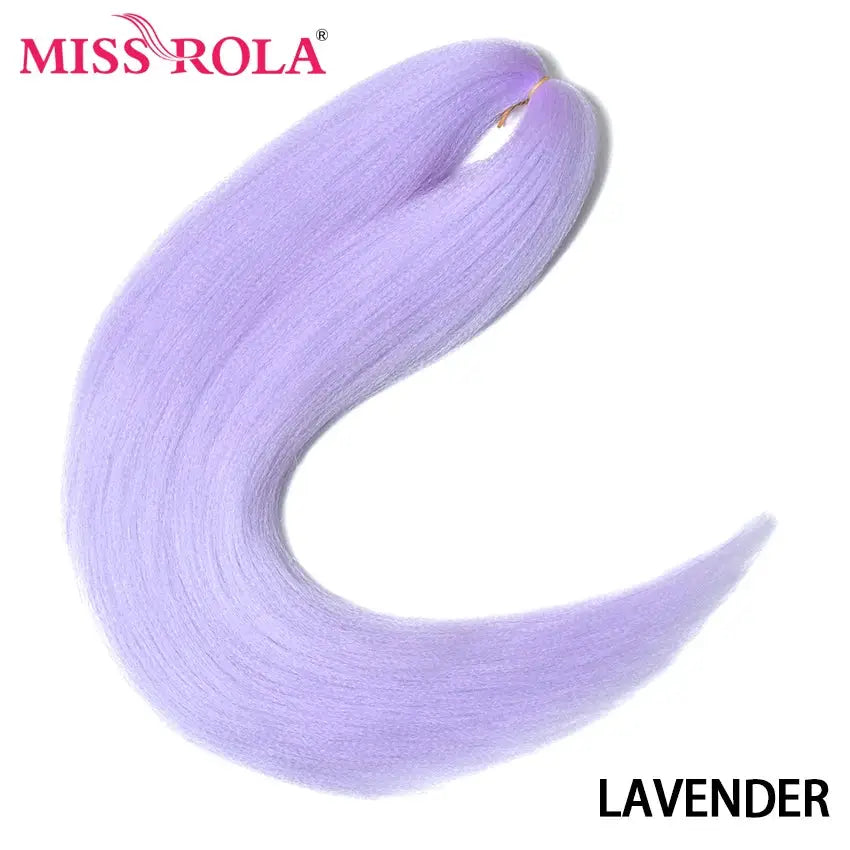 Miss Rola lavender synthetic Kanekalon hair braid extension, 30-inch, pre-stretched yaki straight
