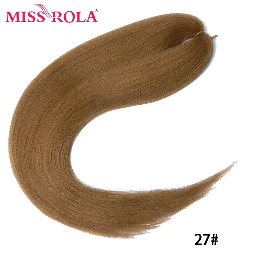 Miss Rola synthetic 30in Kanekalon hair braid, yaki straight, pre-stretched, color 27#, brown