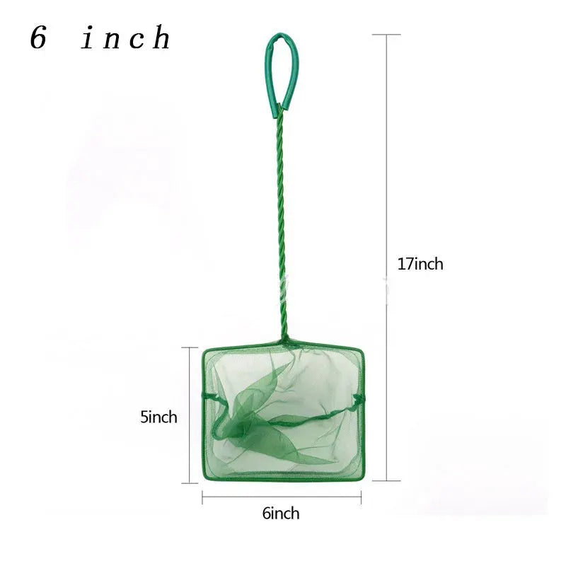 Portable Long Handle Aquarium Landing Net For Fish Tank Debris Removal And Shrimp Catching