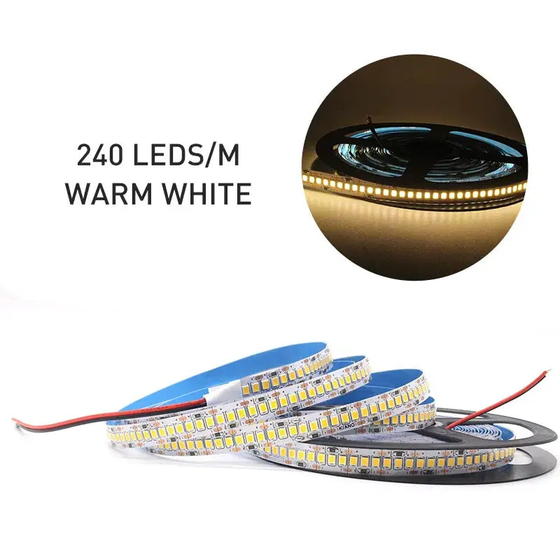 12V LED Strip SMD 2835 Warm White Flexible Tape Light 120 LED Per Meter 240 LED Per Meter Available in 1M 2M 3M 4M 5M