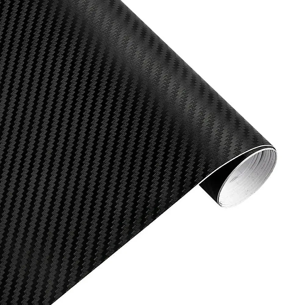 Carbon fiber vinyl car wrap sheet roll, 50x200 cm, black 3D pattern automotive film