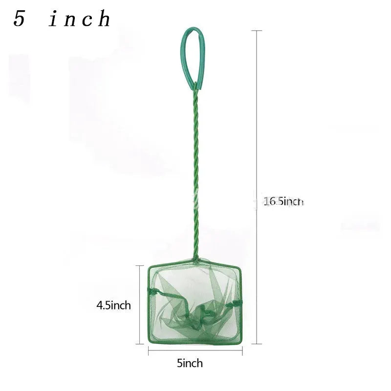 Portable Long Handle Aquarium Landing Net For Fish Tank Debris Removal And Shrimp Catching