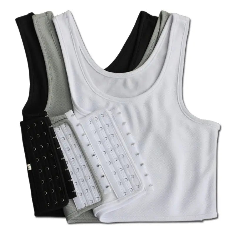 Brand Women Chest Binder Medium Control Breathable Shapewear Top With Side Buckle Bustier