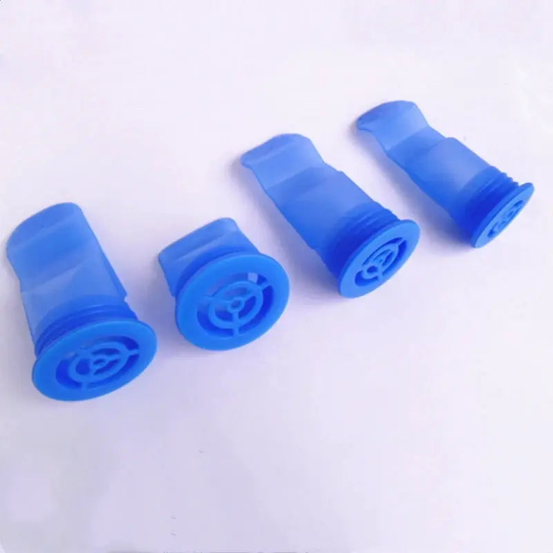 Blue silicone floor drain caps, odor-resistant and insect-proof, for kitchen and bathroom, 4 pcs