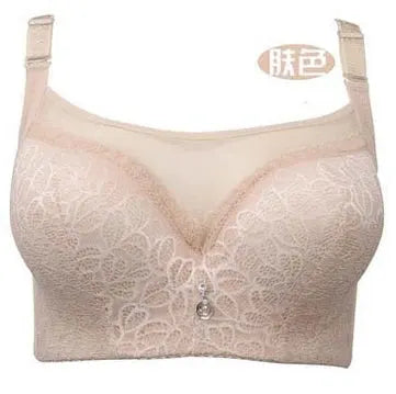Bra beige lace push-up by Simples Market; plus-size lingerie