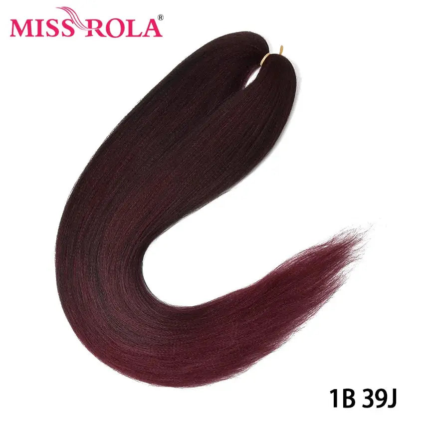 Miss Rola synthetic 30in Kanekalon hair braid, burgundy 1B/39J, pre-stretched jumbo braid
