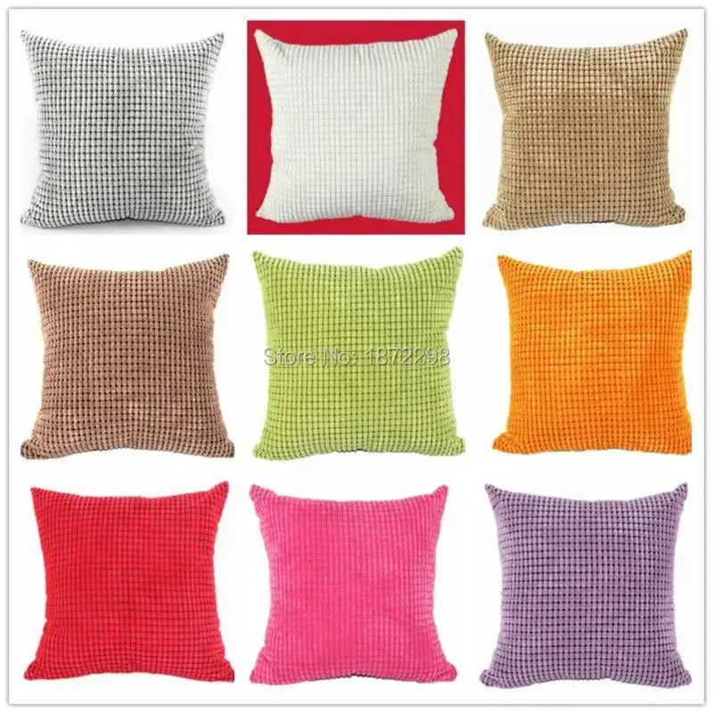 Simples Market corduroy corn kernel plush cushion covers, set of 9 colors in sizes 35-70 cm
