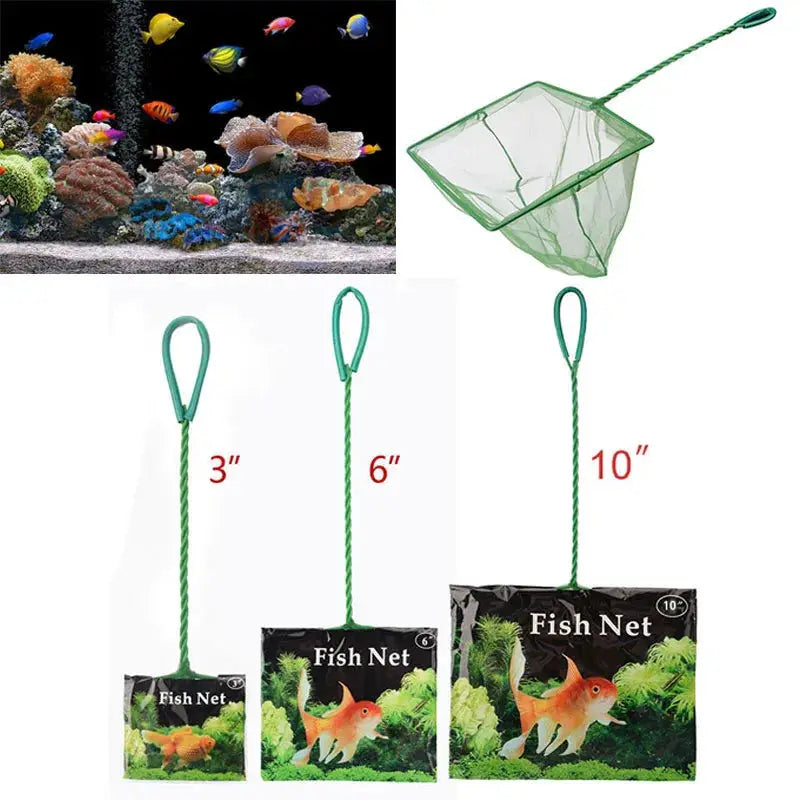 Portable Long Handle Aquarium Landing Net For Fish Tank Debris Removal And Shrimp Catching