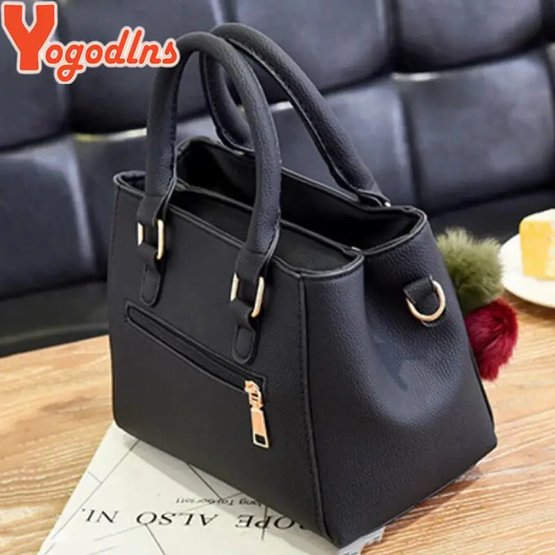 Yogodlns Beading Pendant Handbag Soft PU Leather Embossed Detailing Hairball Pendants Casual Tote With Compartments