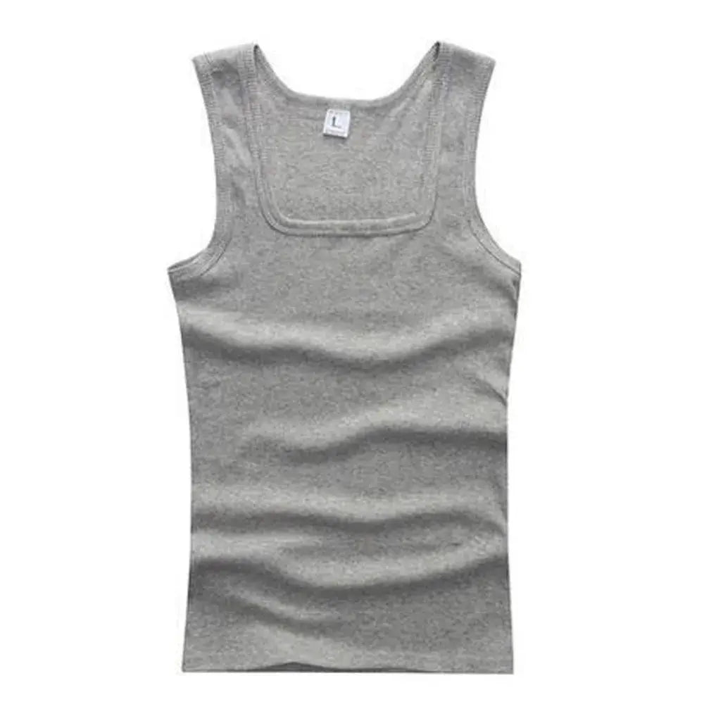 Plus Size Men's Tank Tops Sleeveless Vest For Fitness And Bodybuilding Black White Gray Singlets Casual Wear