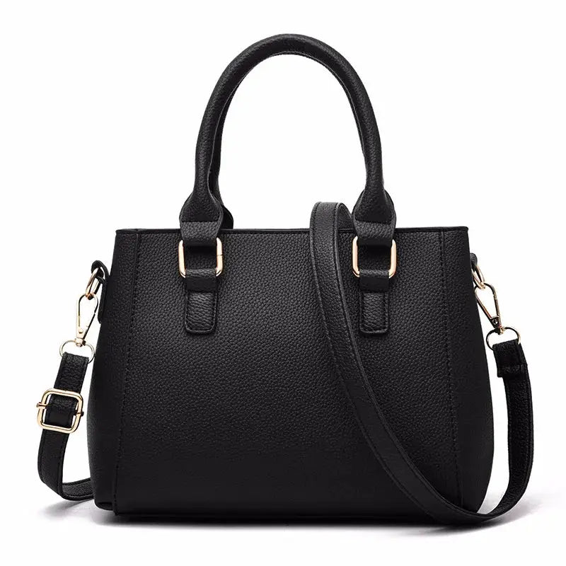 NovaLuxe PU Leather Messenger Bag For Women With Fur Ball Accent And Secure Zipper Closure