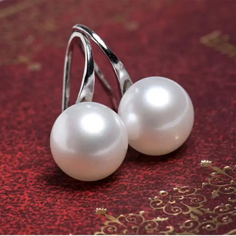 Pearl Drop Earrings For Women And Girls Simple Elegant Water Drop Jewelry Crystal Accents