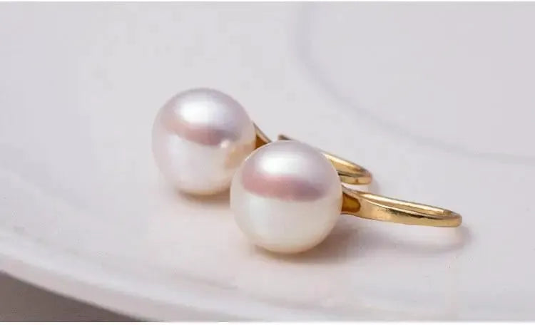 Pearl Drop Earrings For Women And Girls Simple Elegant Water Drop Jewelry Crystal Accents