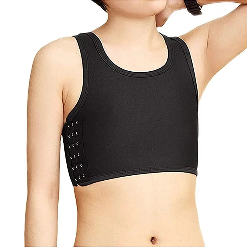 Brand Women Chest Binder Medium Control Breathable Shapewear Top With Side Buckle Bustier