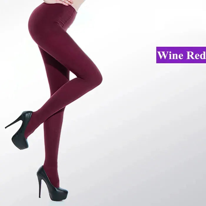 Women Black Opaque Tights 120D Seamless Pantyhose Winter Warm Nylon Stockings Footed Thick