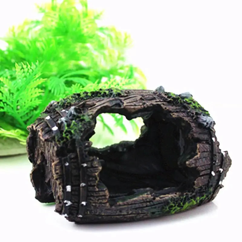 Resin Barrel Cave Aquarium Ornament For Fish Tank Decoration Safe Non Toxic Realistic Hideaway Landscaping Accessory