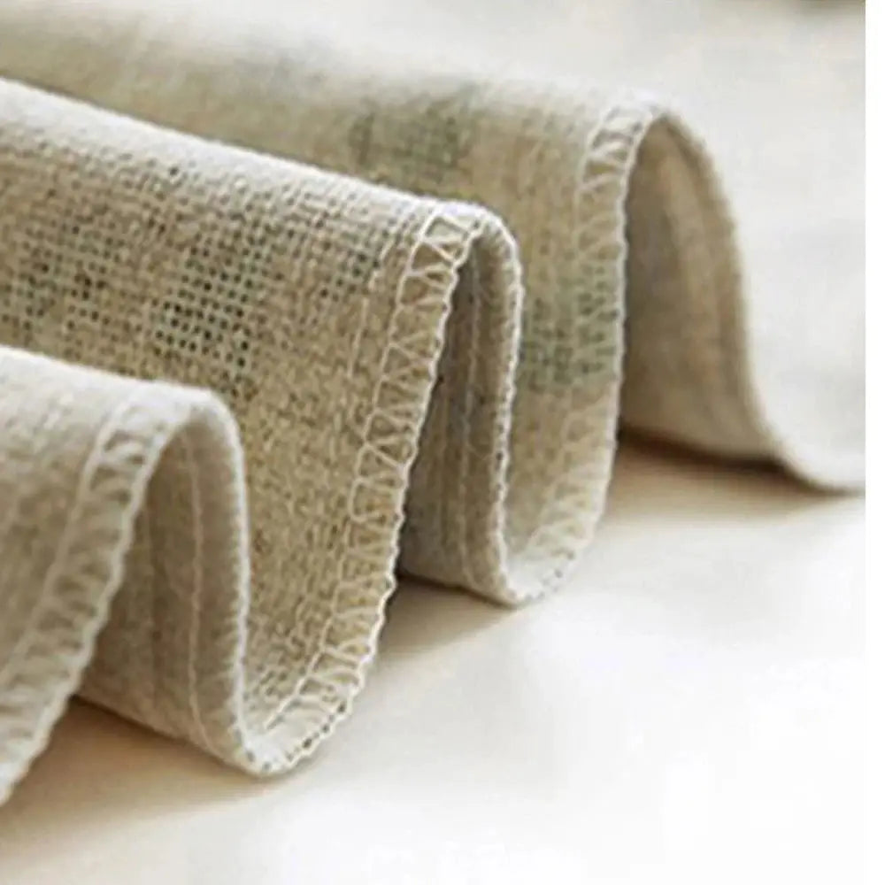 Sofa cushion cover beige woven fabric with visible stitching