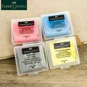 Faber-Castell kneaded art eraser set in four plastic cases – pink, blue, gray, yellow