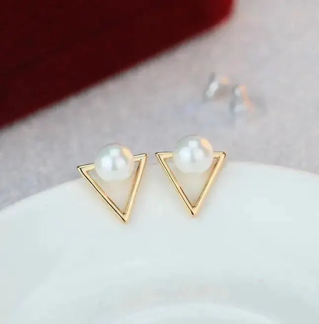 Pearl Drop Earrings For Women And Girls Simple Elegant Water Drop Jewelry Crystal Accents