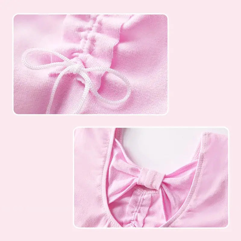 DreamDance Girls Ballet Leotard Dress With Chiffon Skirt Breathable Cotton Elastane Blend For Flexible Comfort