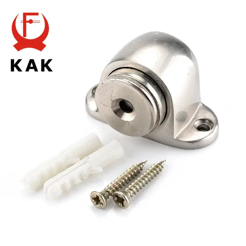 KAK combination cabinet lock, silver zinc alloy cam lock with 2 screws and white spacers