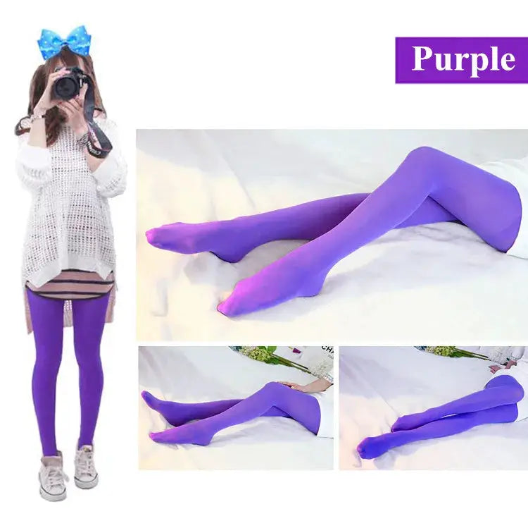 Women Black Opaque Tights 120D Seamless Pantyhose Winter Warm Nylon Stockings Footed Thick