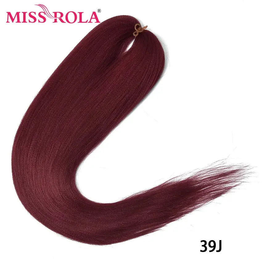 Miss Rola synthetic 30 inch Kanekalon hair braid extension, Yaki straight, pink
