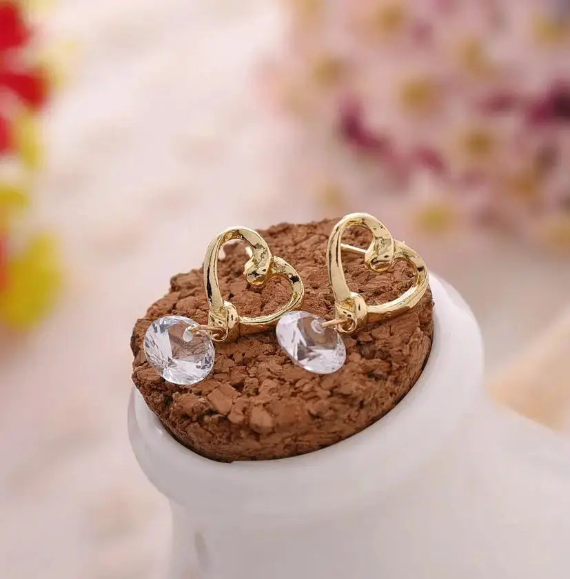 Pearl Drop Earrings For Women And Girls Simple Elegant Water Drop Jewelry Crystal Accents