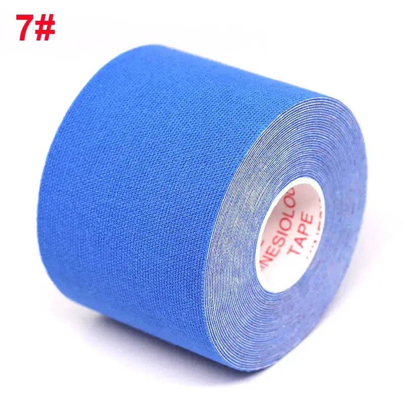 Simples Market blue kinesiology tape roll, 5m athletic fabric tape for knee and muscle support