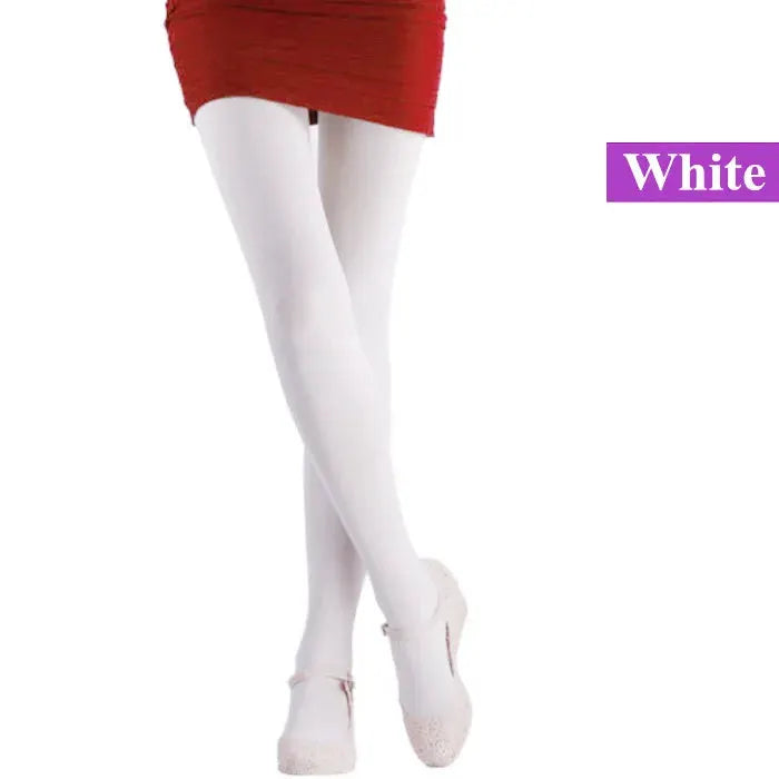 Women Black Opaque Tights 120D Seamless Pantyhose Winter Warm Nylon Stockings Footed Thick