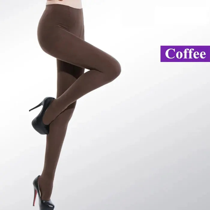 Women Black Opaque Tights 120D Seamless Pantyhose Winter Warm Nylon Stockings Footed Thick