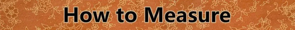 How to Measure banner with orange floral background.